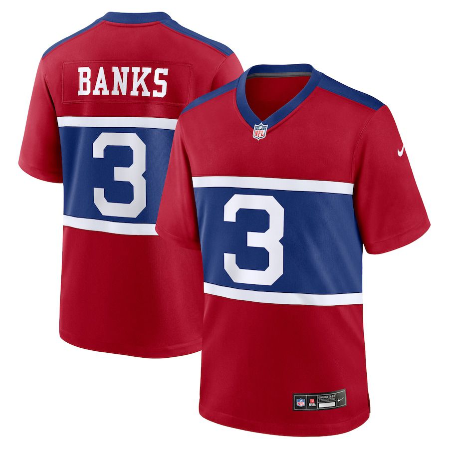 Men New York Giants #3 Deonte Banks Nike Century Red Alternate Player Game NFL Jersey